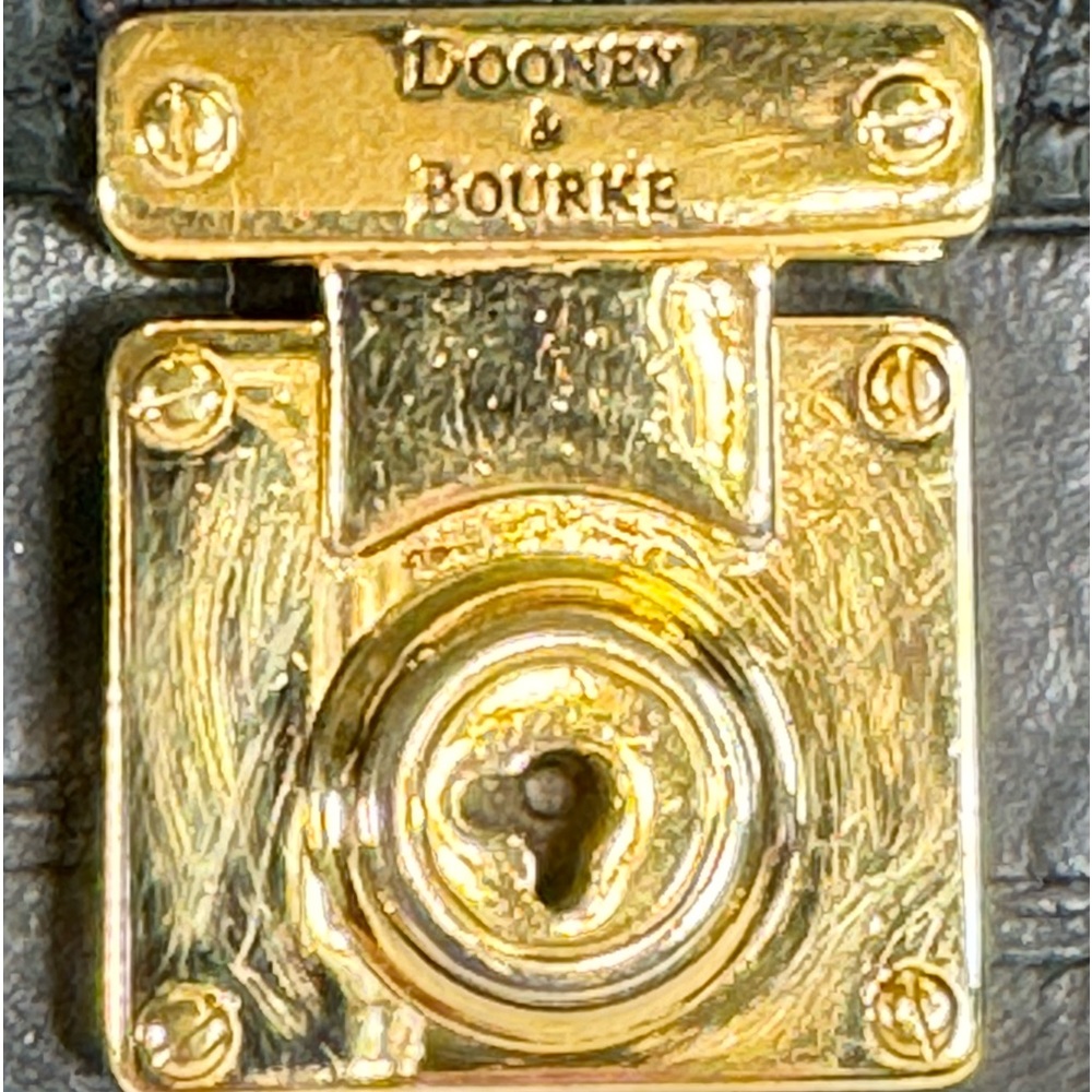 Dooney & Bourke Italian Leather Croc Embossed Rare Satchel - Made in Italy - Picture 3 of 11